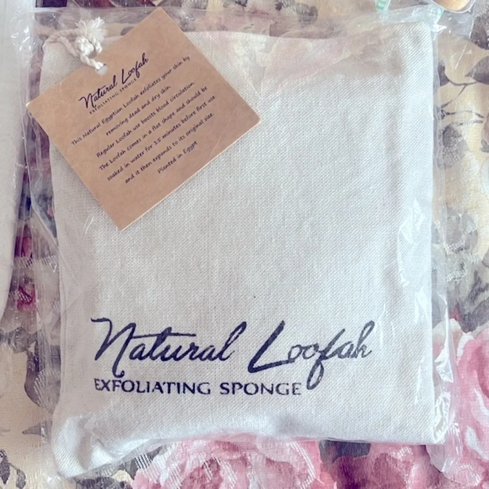 Brand New Shower Set Natural Loofah Exfoliating Mitt Back Sponge Dry Body Brush